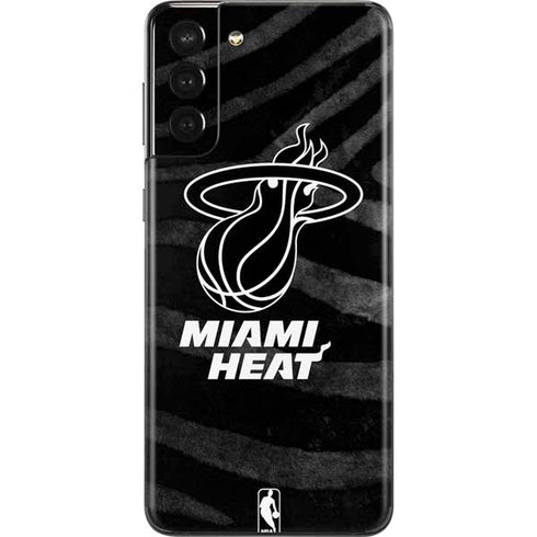 NBA Miami Heat Black Animal Print Galaxy S21 Plus 5G Skin